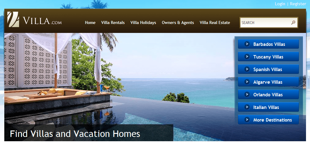 Villa.com Left of the Dot